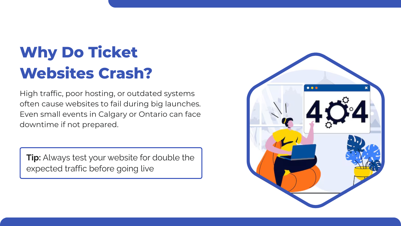 why do event websites crash